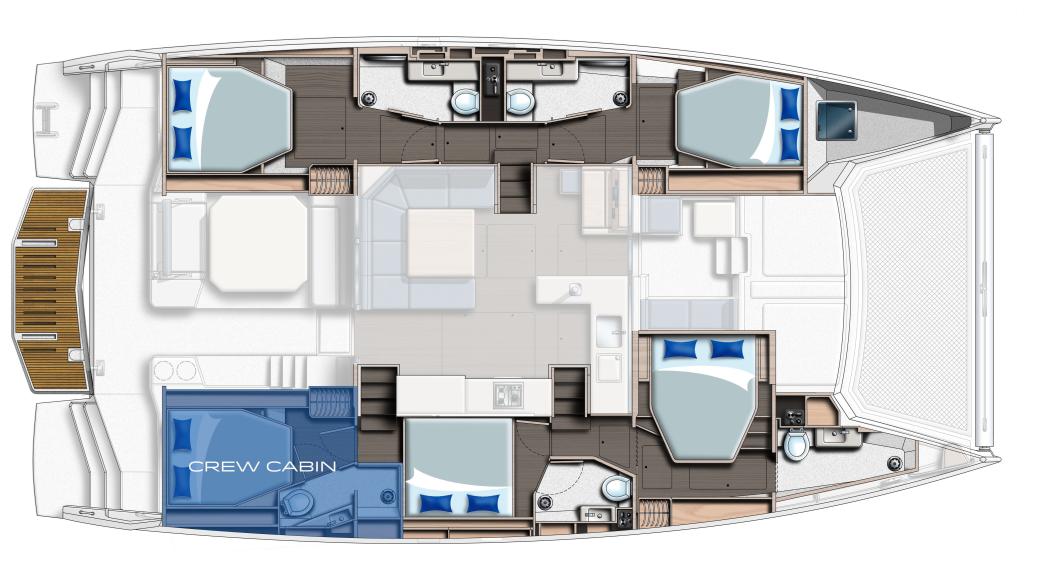 Moorings 5000 Crewed Yacht layout